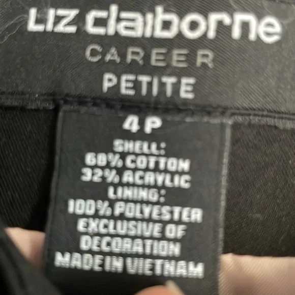 Liz Claiborne Powder Pink and Black Chic lady jacket Tweed Design 4P - Picture 6 of 7